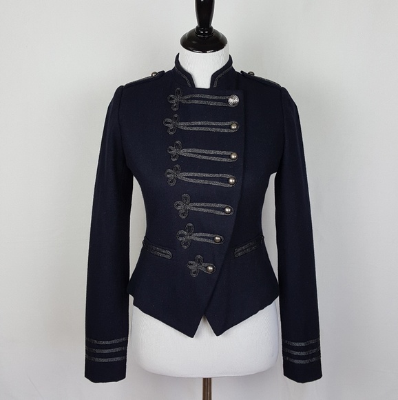 Forever 21 Jackets & Blazers - F21 Embroidered Dark Blue Jacket
